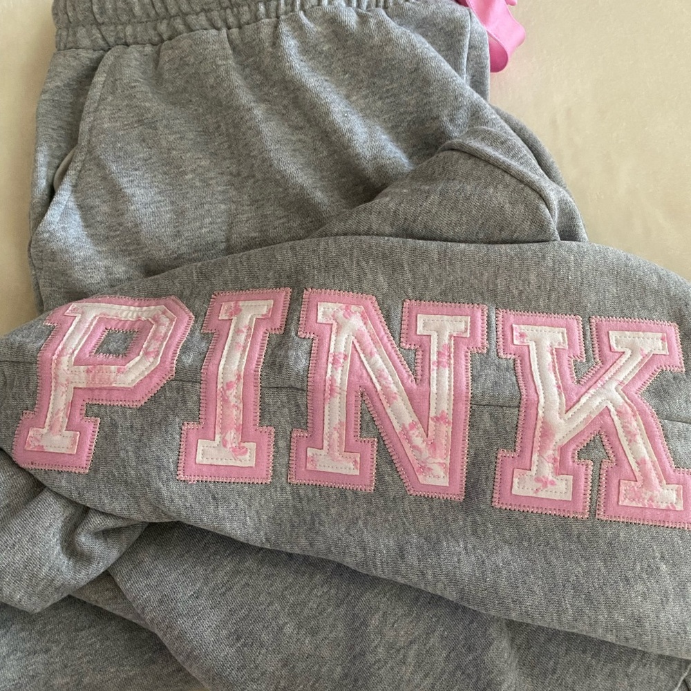 LoveShackFancy x Pink Wide Leg Sweatpants - Picture 8 of 8